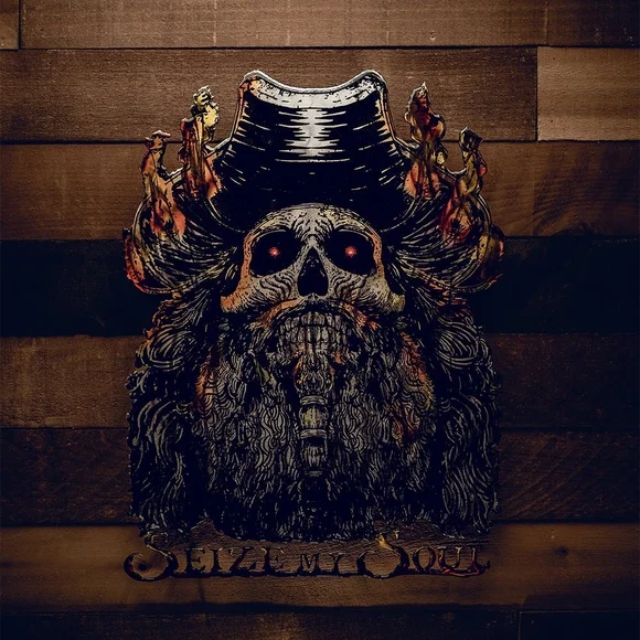 Handcrafted Black Beard Pirate Skull Molten Metal Wall Art From Nine Line